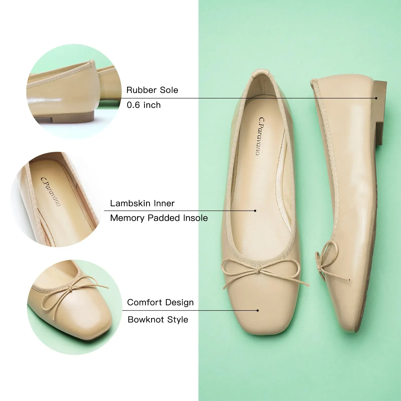 Minimalist Ballet Flats (Elena)