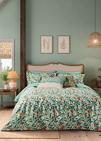 Morris & Co Arbutus 100% Cotton Percale 200 Thread Count Duvet Cover Set | Kaleidoscope