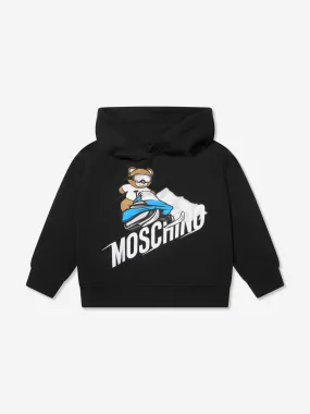 Moschino Kids Logo Hoodie in Black