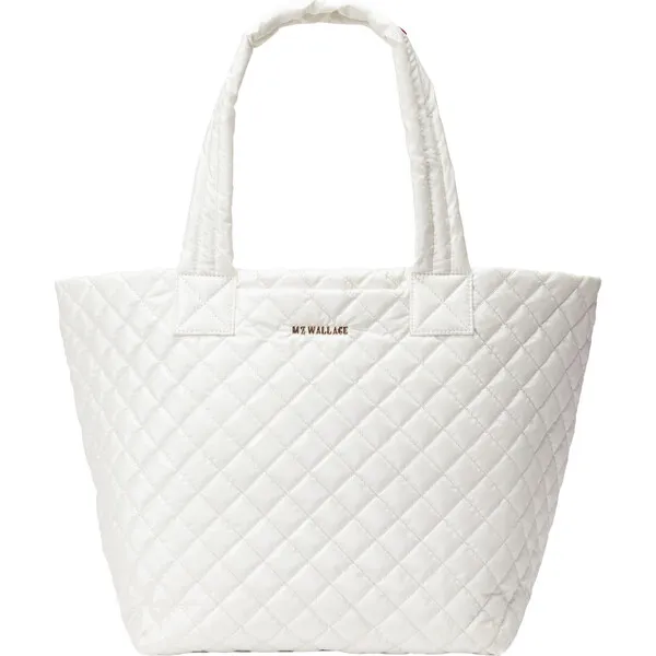 MZ Wallace Medium Metro Tote Deluxe, Pearl Metallic