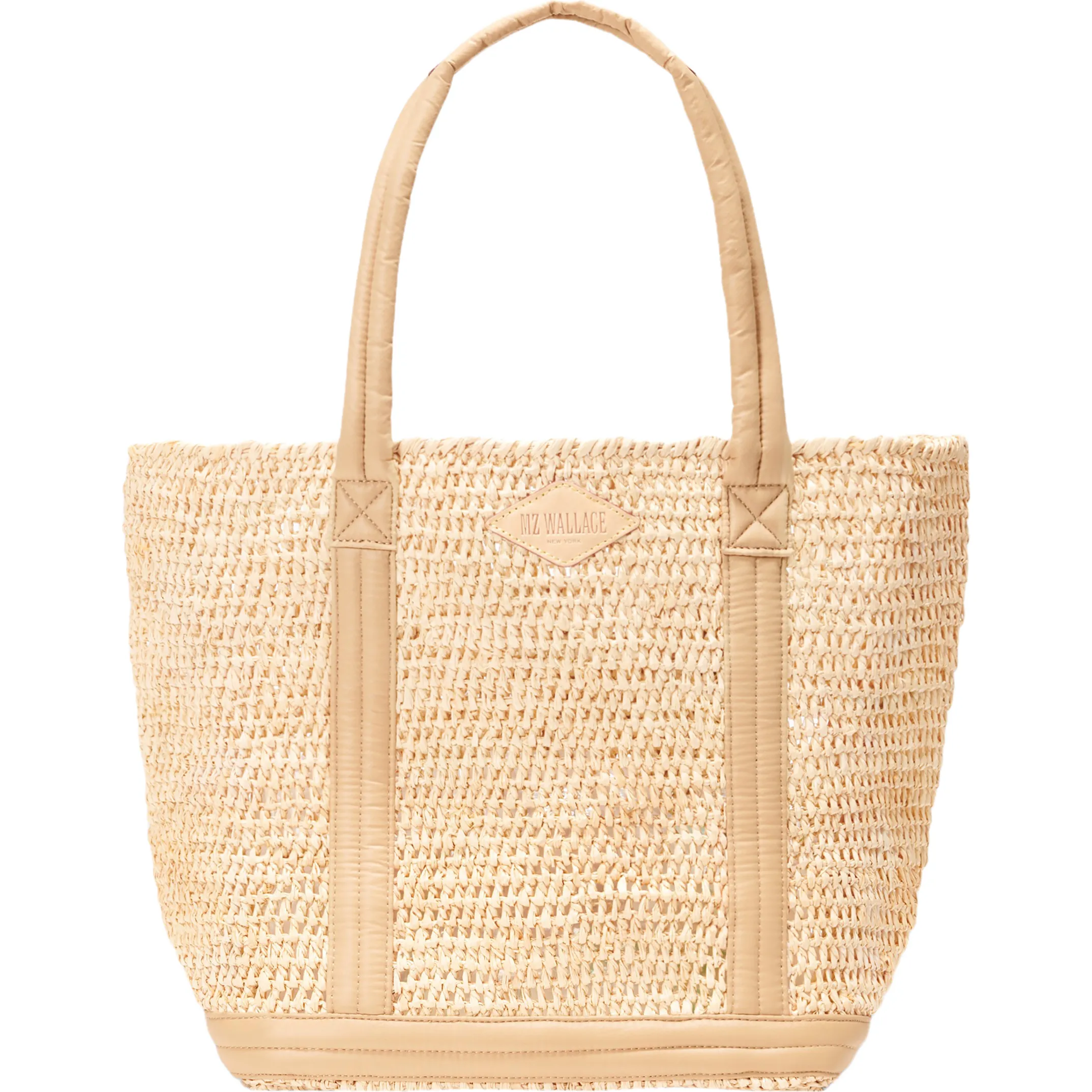 MZ Wallace Women's Medium Raffia Tote, Camel