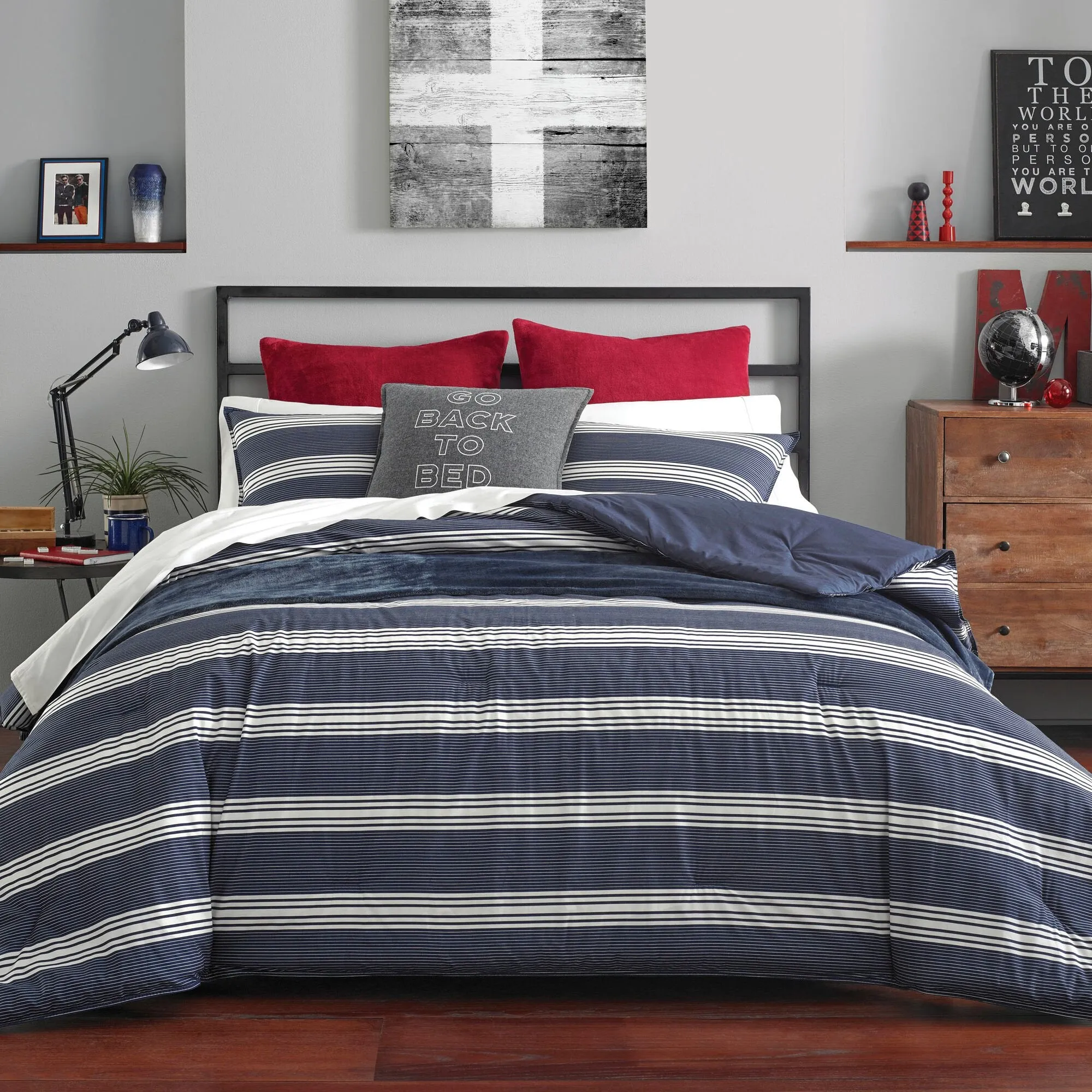 Nautica Craver Full/queen Duvet Cover Set In  Navy Navy