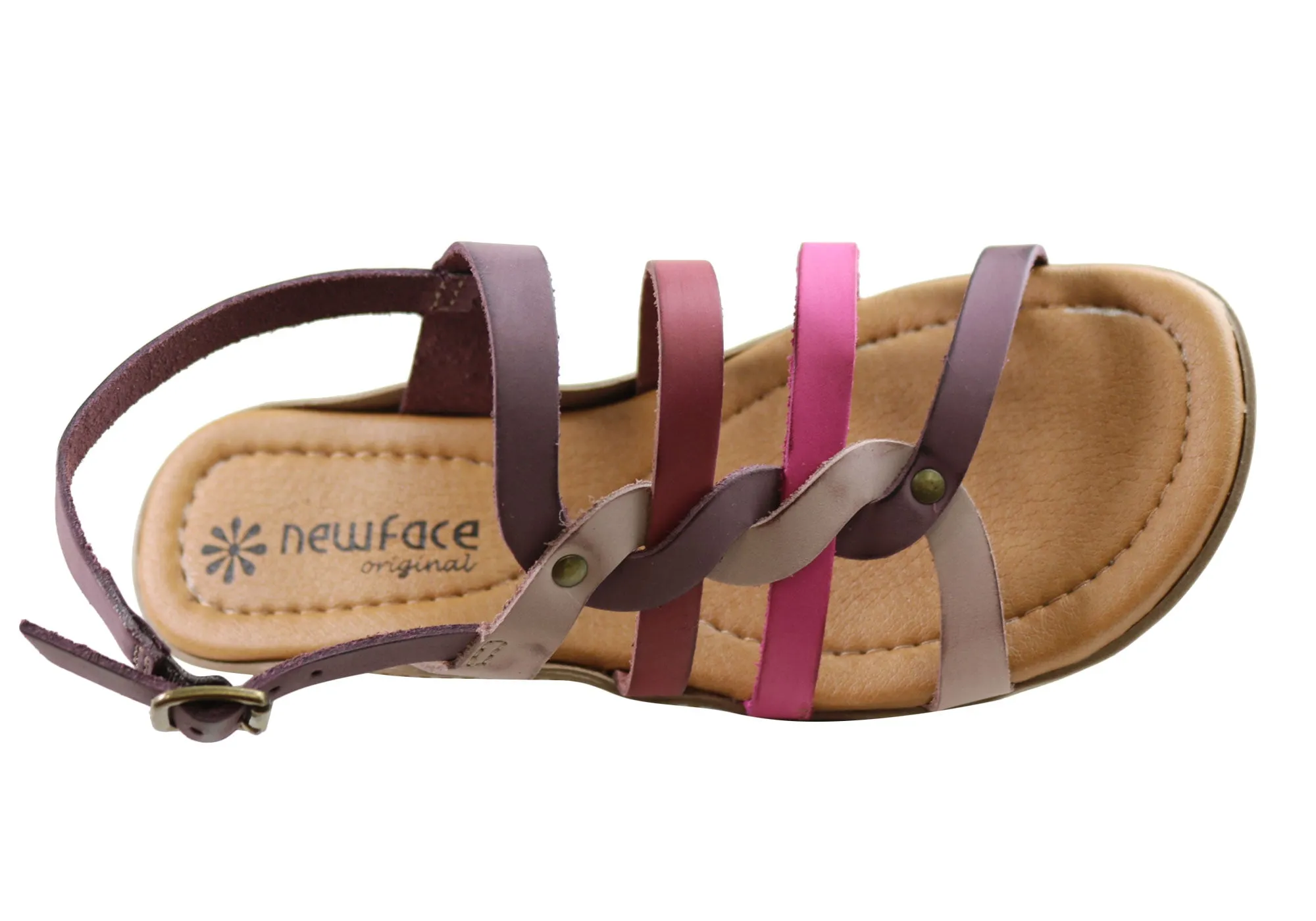 New Face Estella Womens Comfortable Leather Sandals Made In Brazil