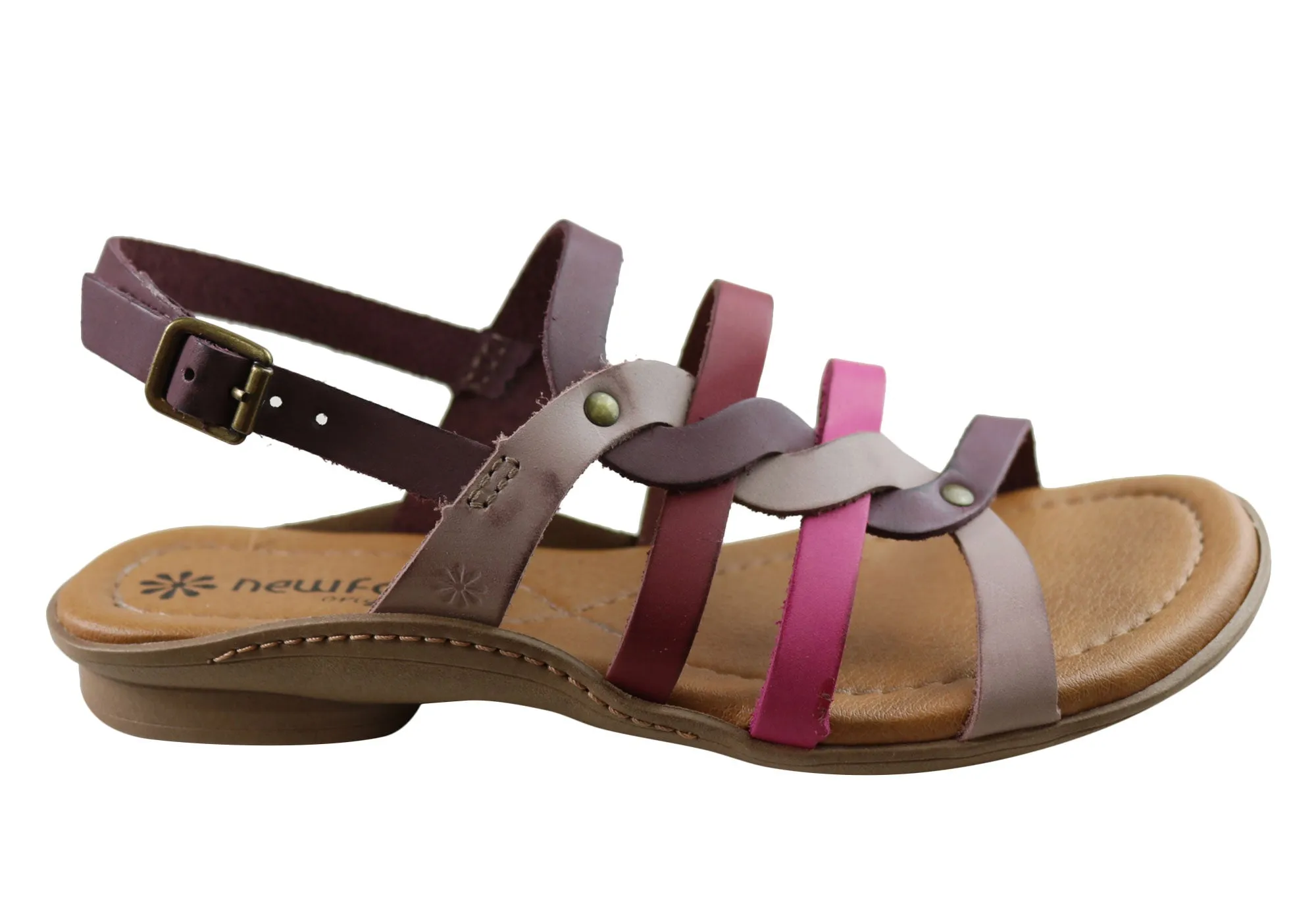 New Face Estella Womens Comfortable Leather Sandals Made In Brazil