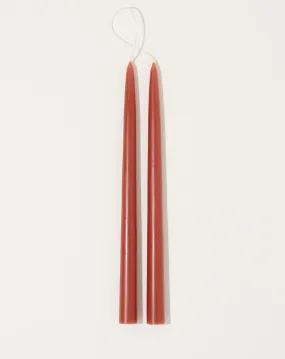 Pair of 12 Taper Candles in Clay