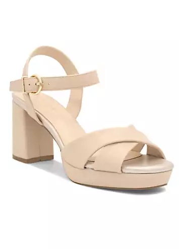 Paradox London Nude Faux Leather ’Leya’ Platform Sandals | Grattan