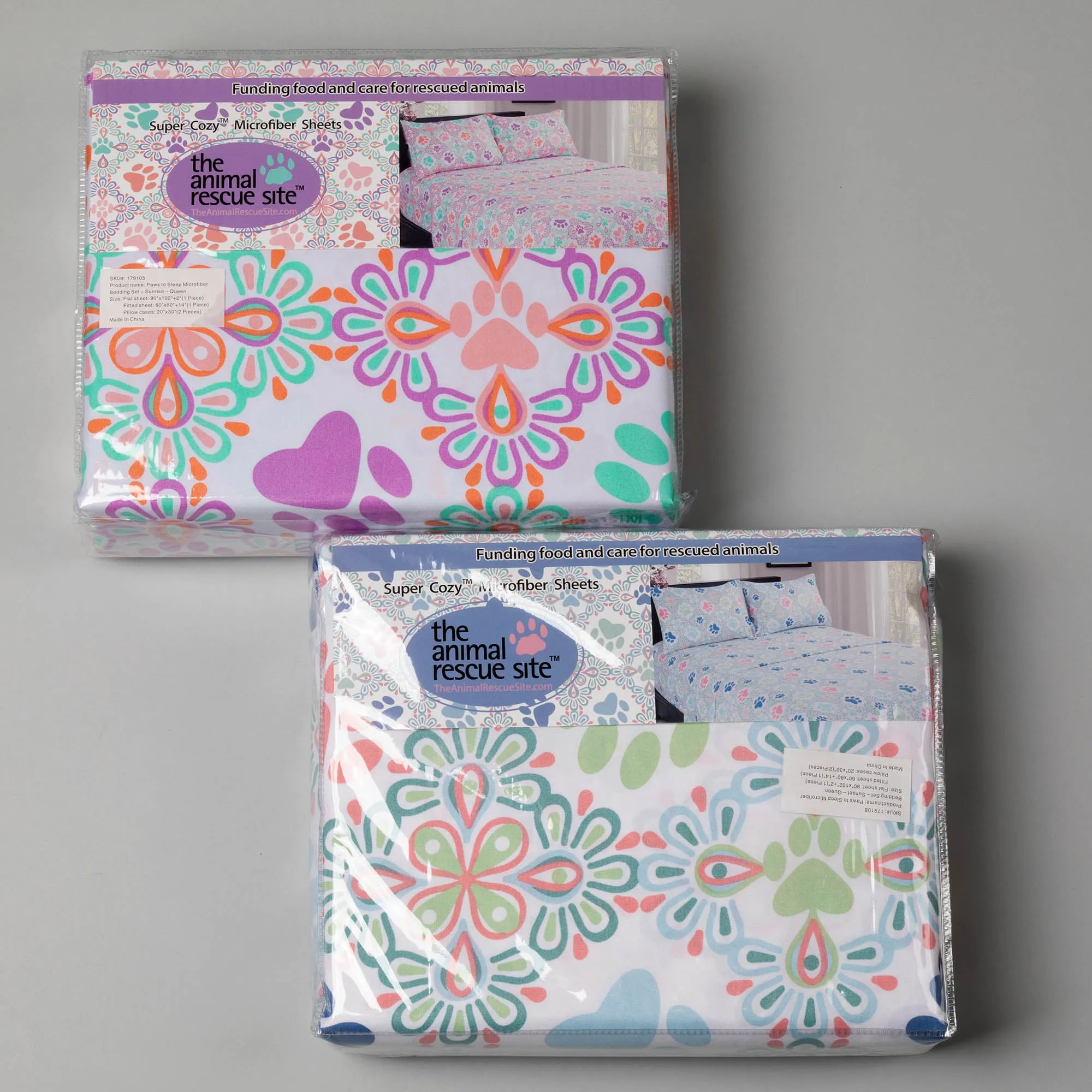 Pastel Paws Microfiber Sheet Set