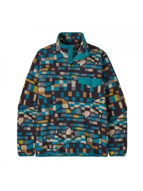 Patagonia Mens Lightweight Synchilla Snap-T Fleece Pullover : Fitz Roy Patchwork : Belay Blue