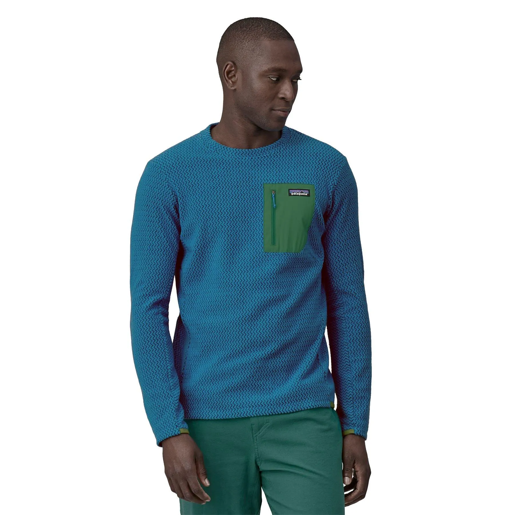 Patagonia Men's R1 Air Crew Pullover - Blue | Tiso