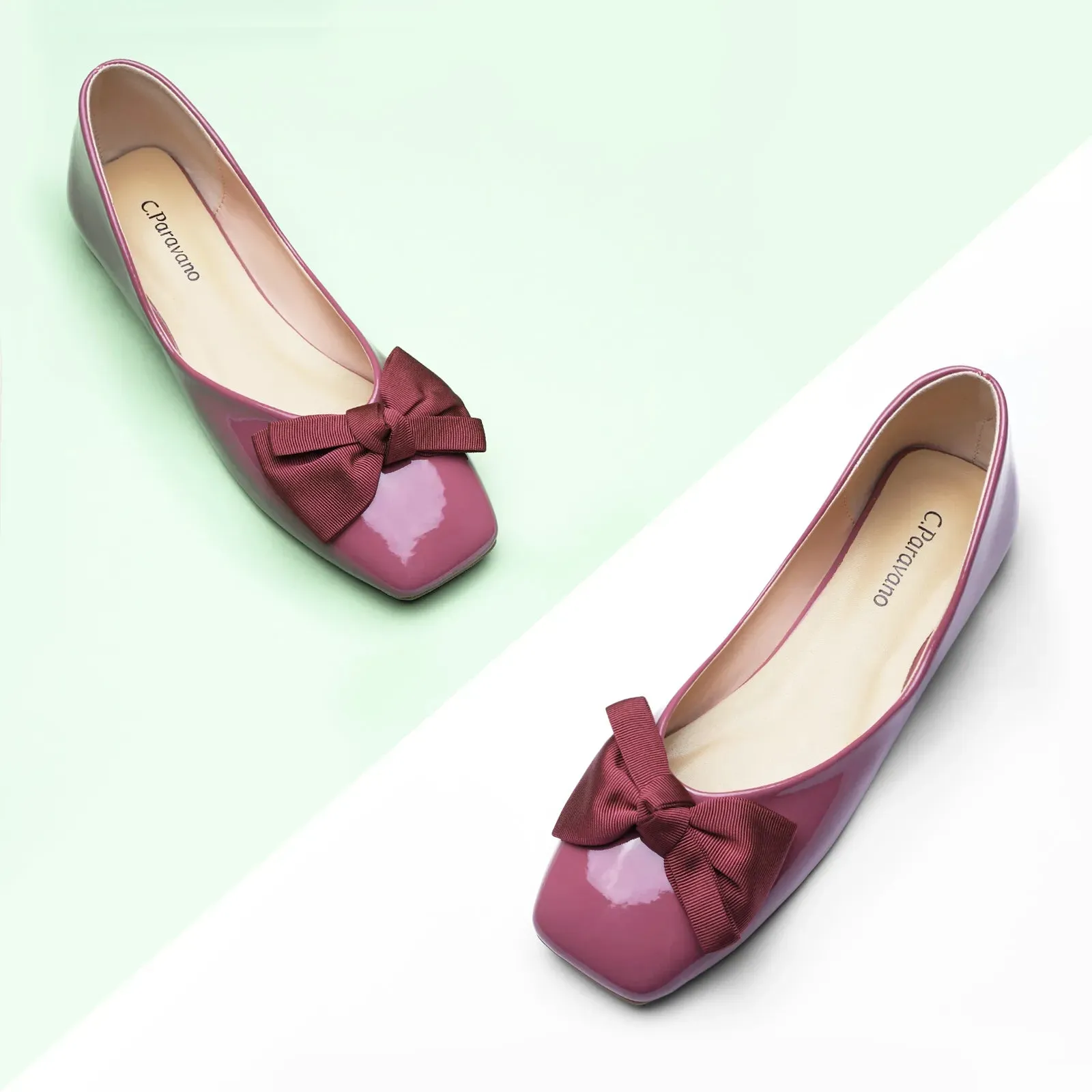 Patent Bow Ballerina Flats (Eva)