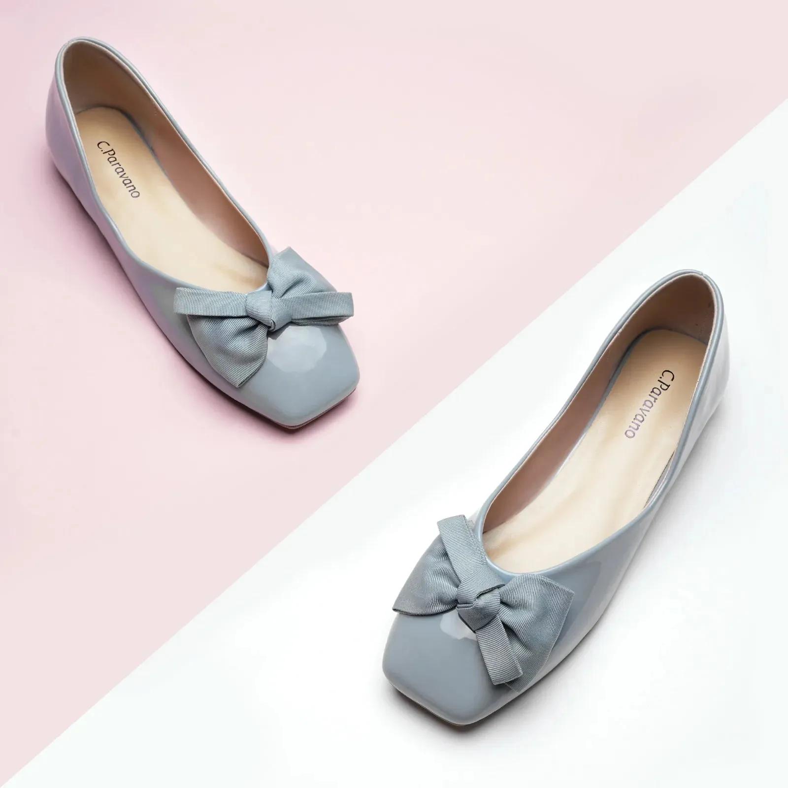 Patent Bow Ballerina Flats (Eva)