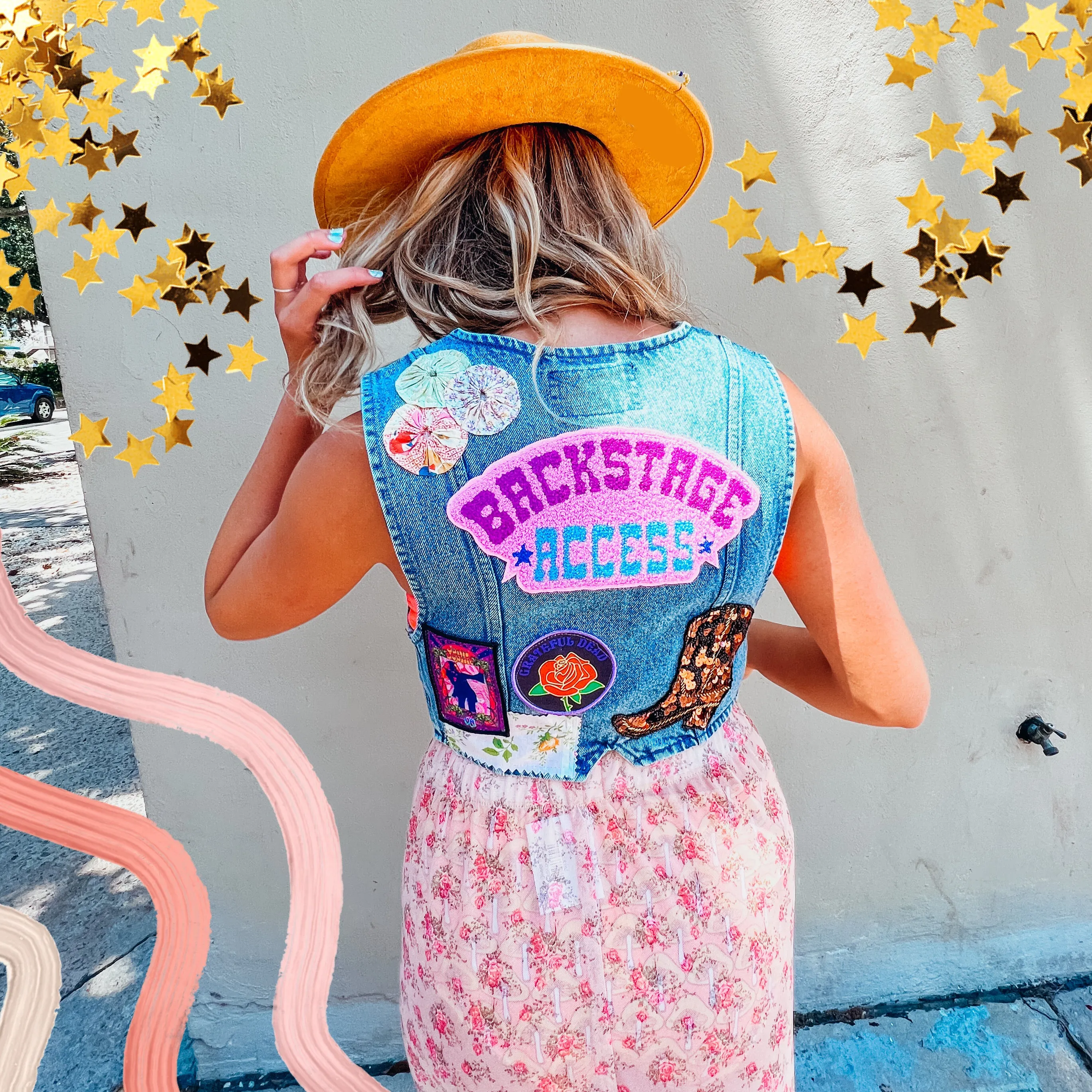 Penny Lane Denim Button Vest