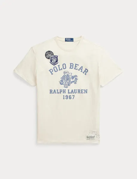 Polo Ralph Lauren Classic Fit Polo Bear Jersey T-Shirt, Deckwash White Truck Bear