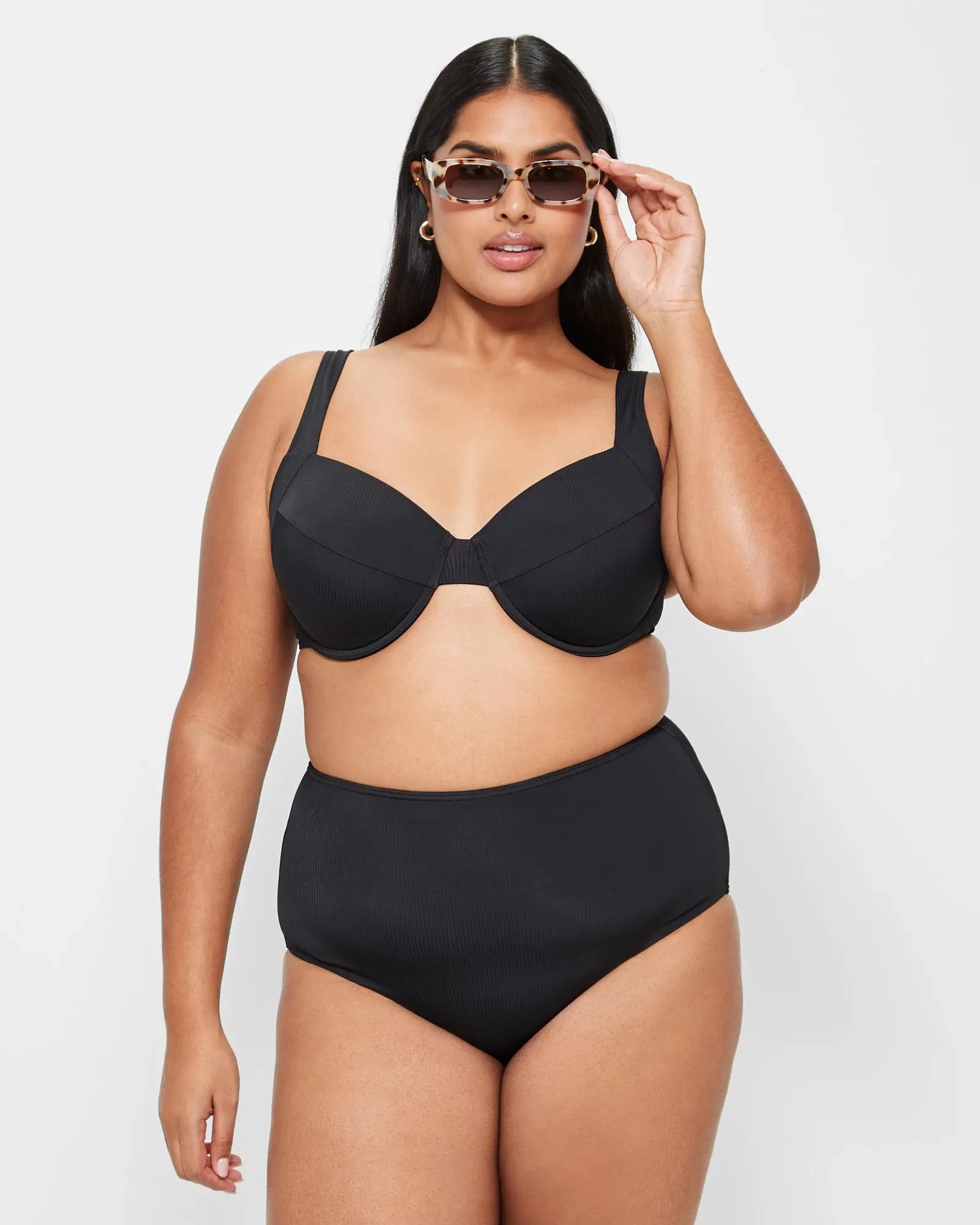 popular  Resort Rib Balconette Bikini Swim Top 