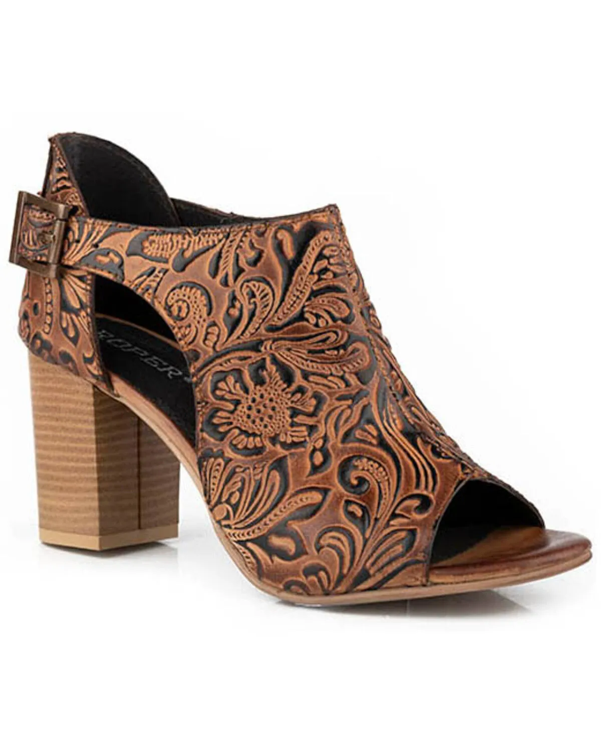 Product Name:  Roper Women's Mika Floral Tooled Sandals