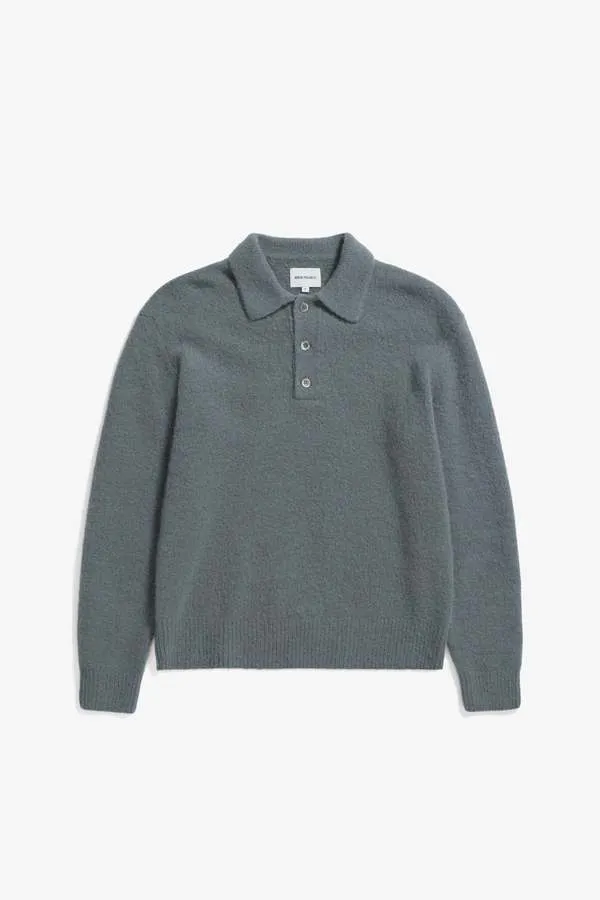 Rasmus Relaxed Brushed Polo - Mouse Grey