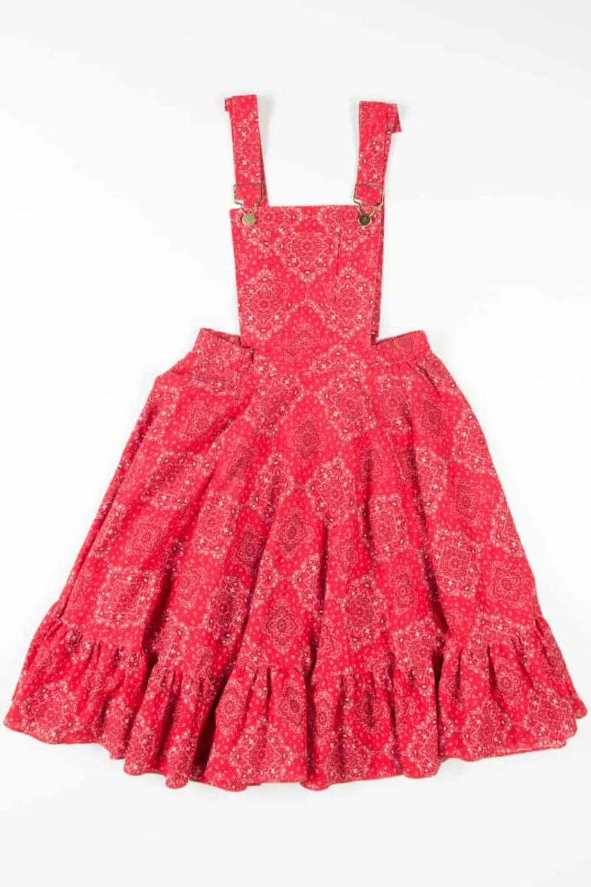 Red Bandana Pinafore Skirt