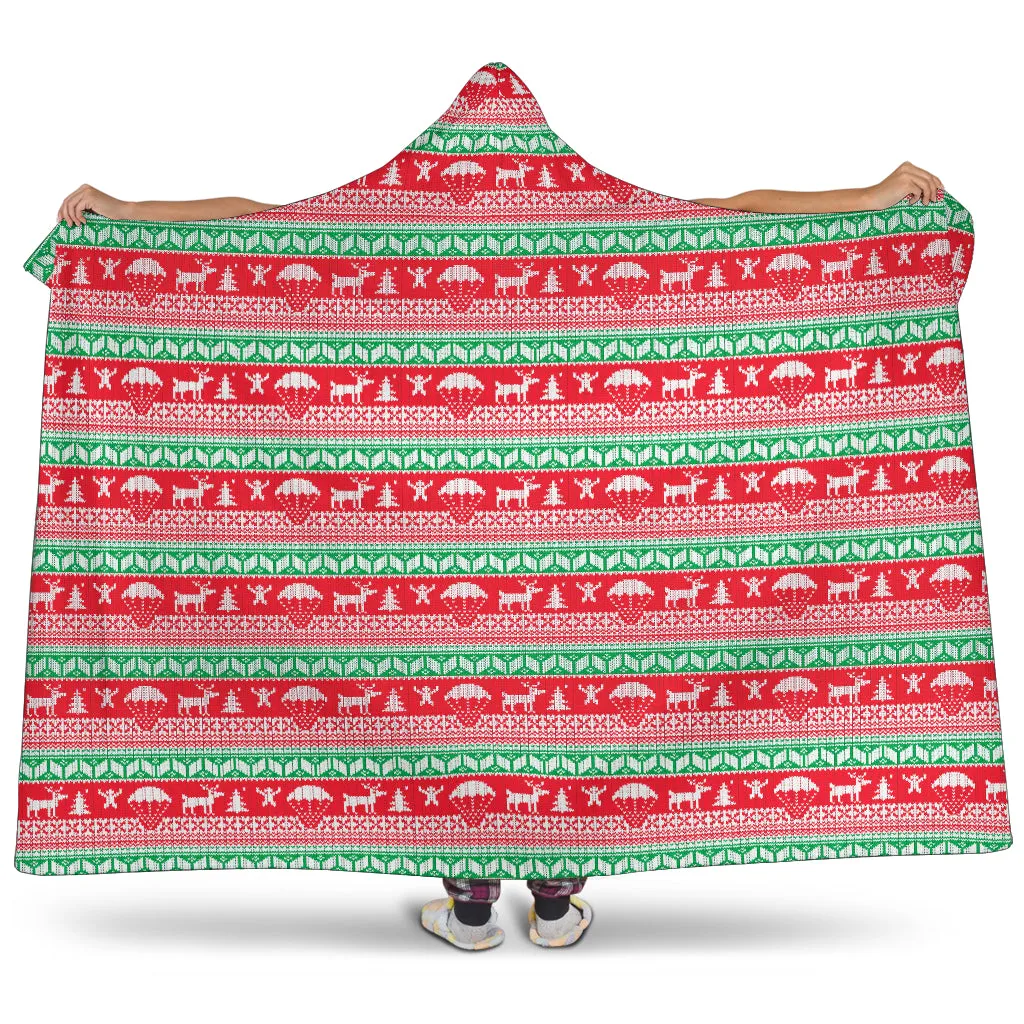 Red Christmas Pattern Blanket