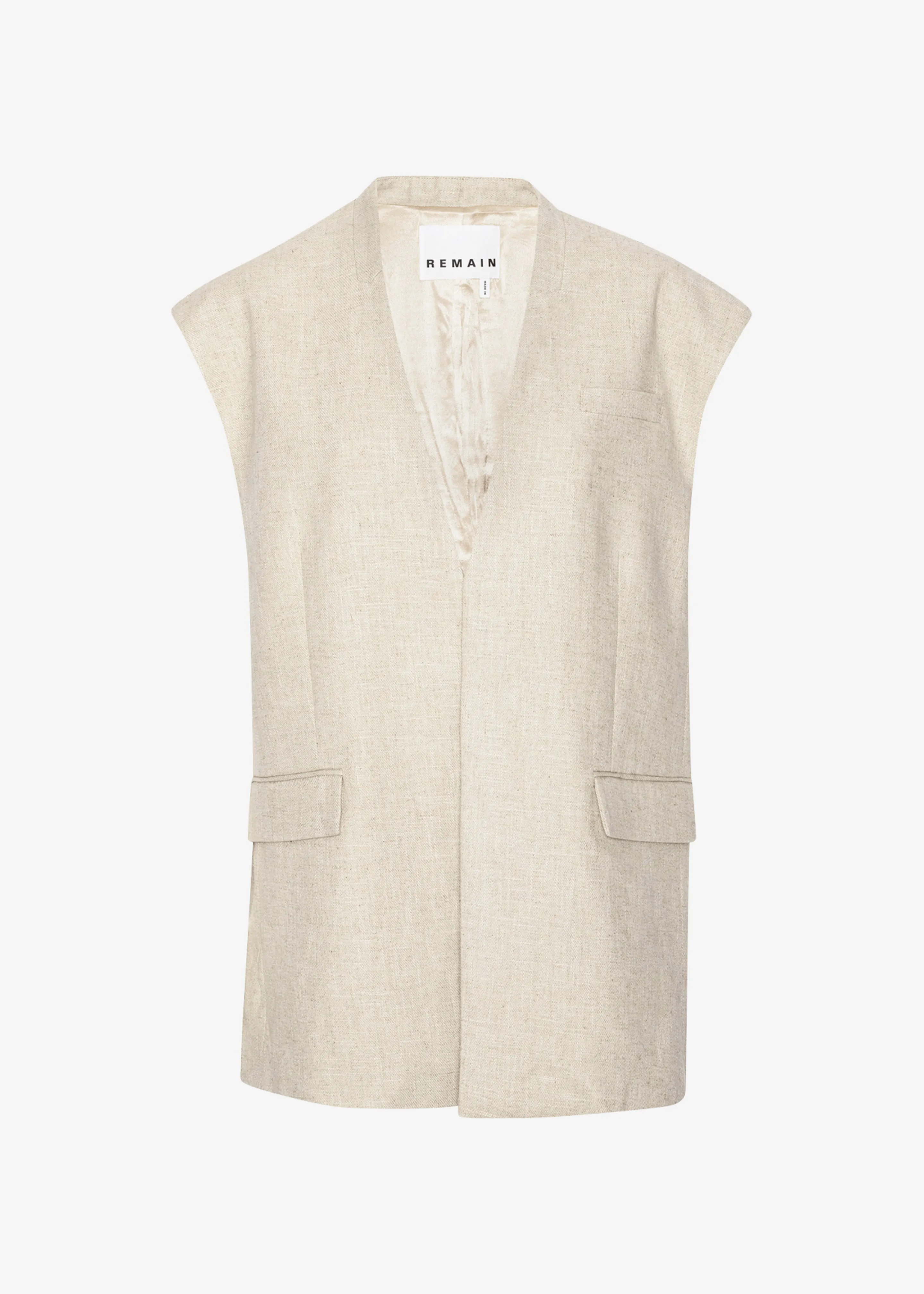 Remain Oversized Vest - Tofu Beige