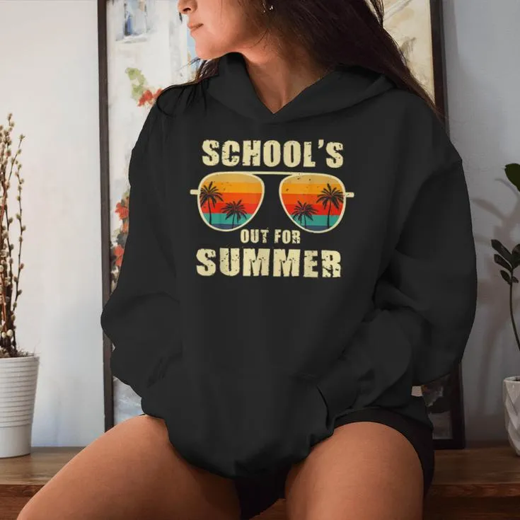 Retro Schools Out For Summer Last Day Of School Teacher Boy Women Hoodie