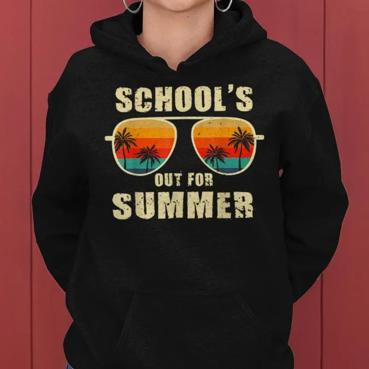 Retro Schools Out For Summer Last Day Of School Teacher Boy Women Hoodie