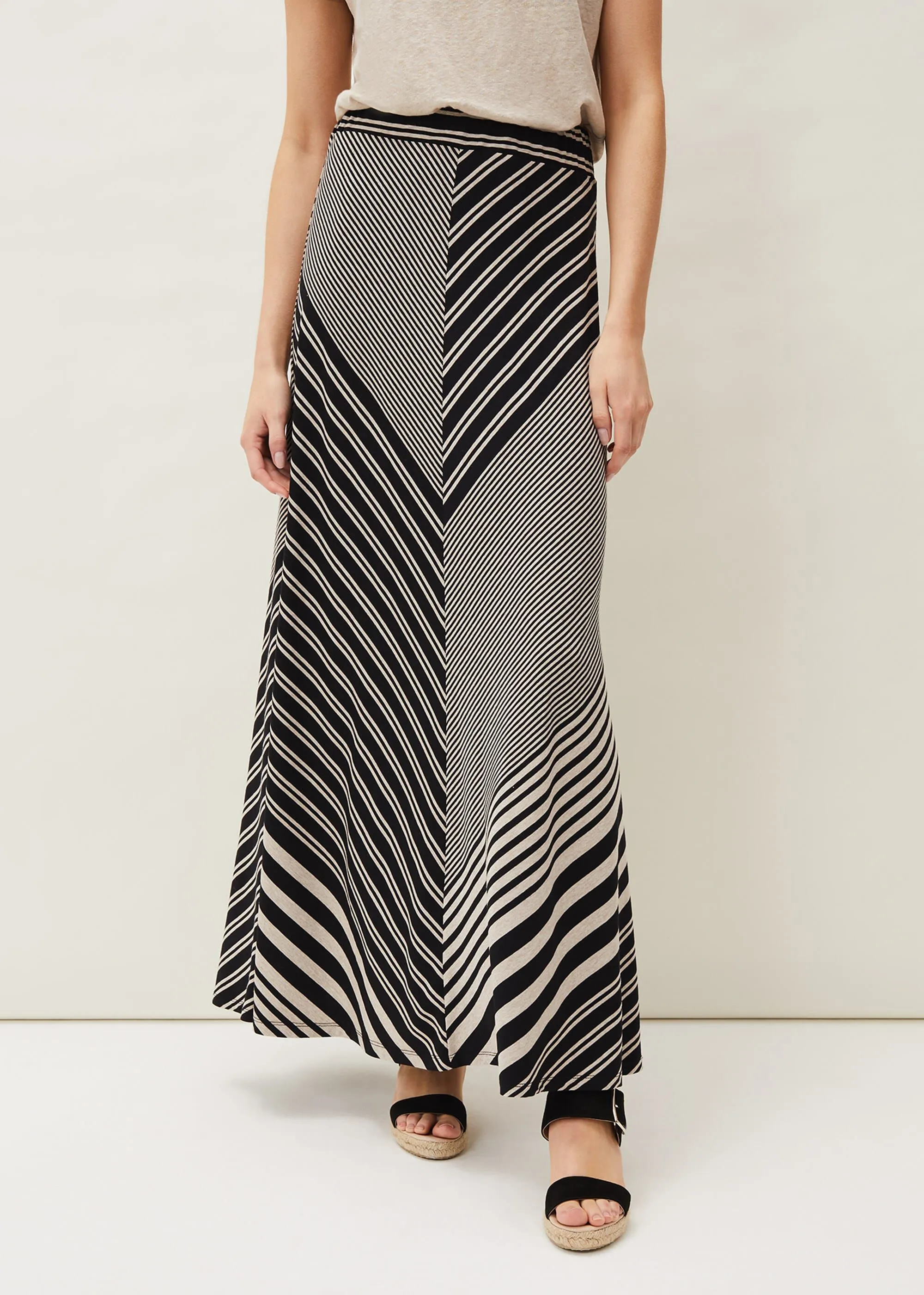 Roz Stripe Maxi Skirt