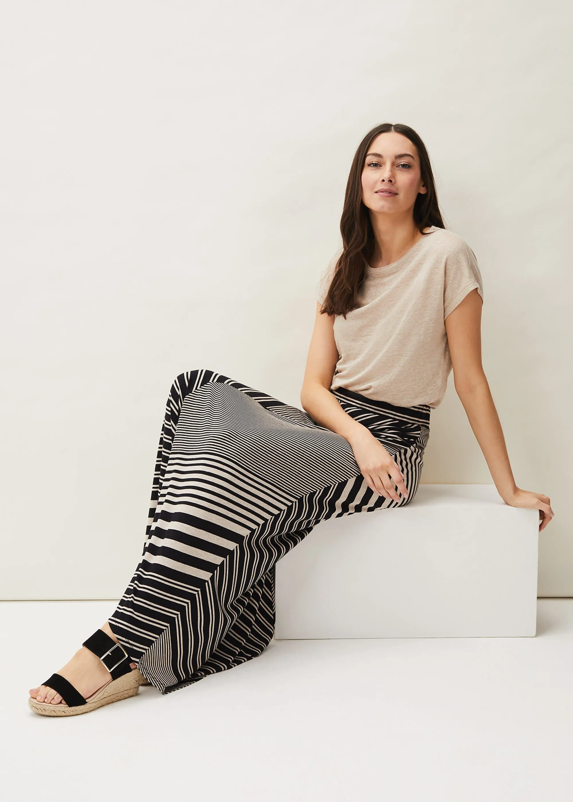 Roz Stripe Maxi Skirt