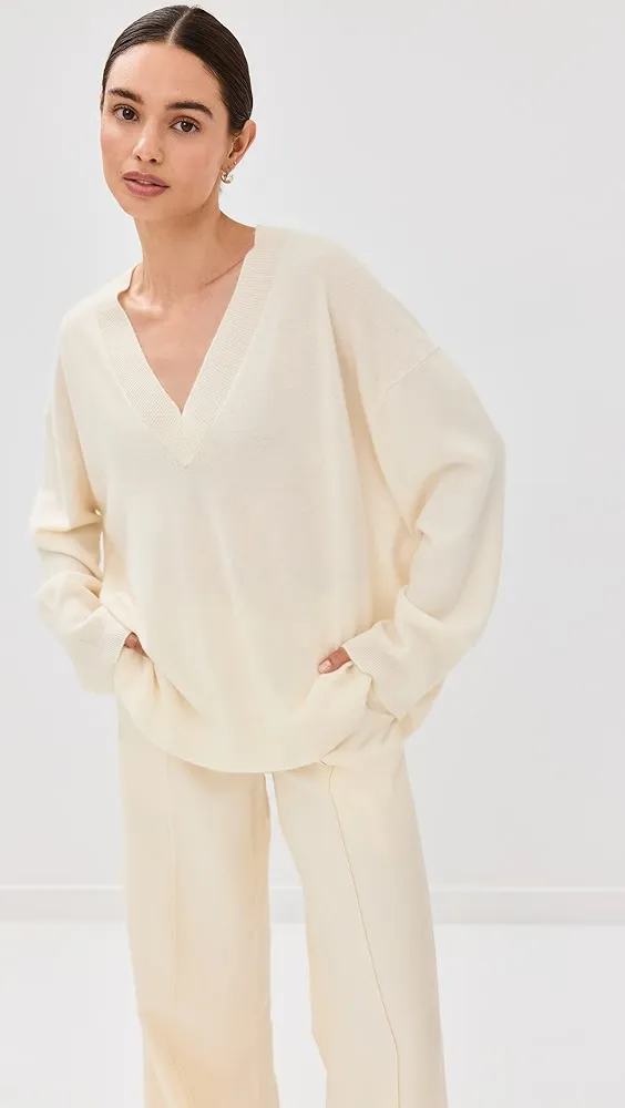 Sablyn   Nylah Cashmere Slouchy V Neck Pullover 