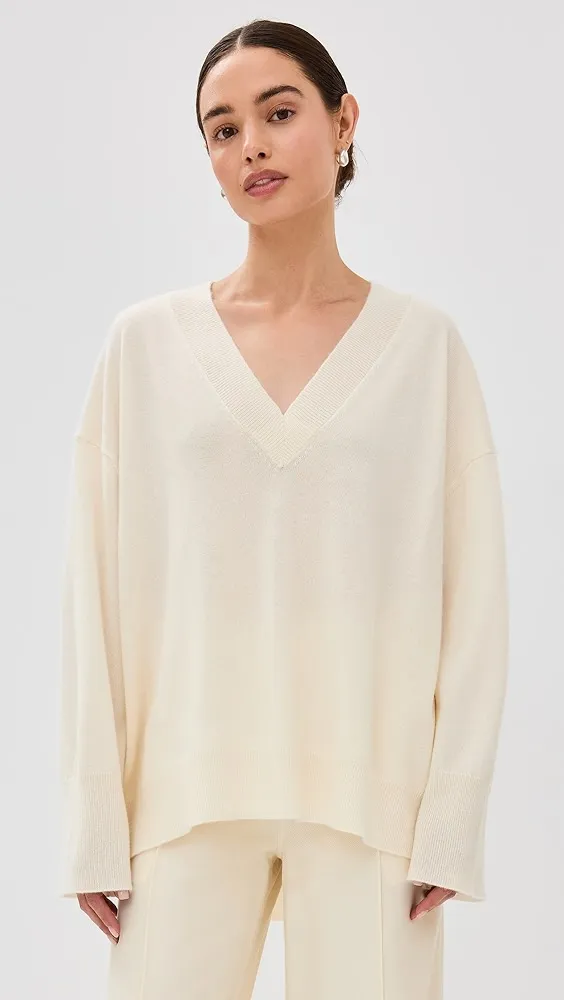 Sablyn   Nylah Cashmere Slouchy V Neck Pullover 