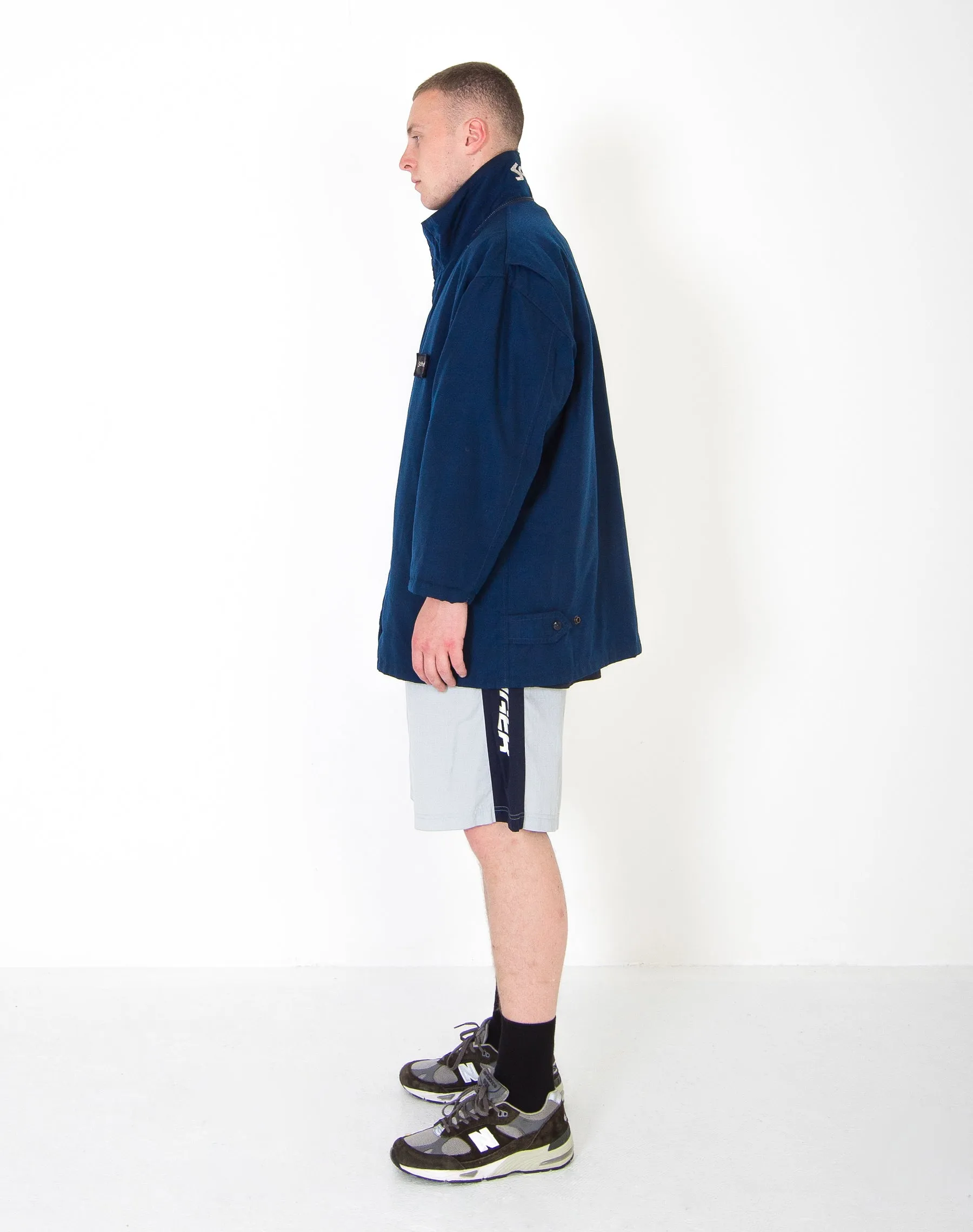 SCHOTT N.Y.C PETROL BLUE WINDBREAKER (L)