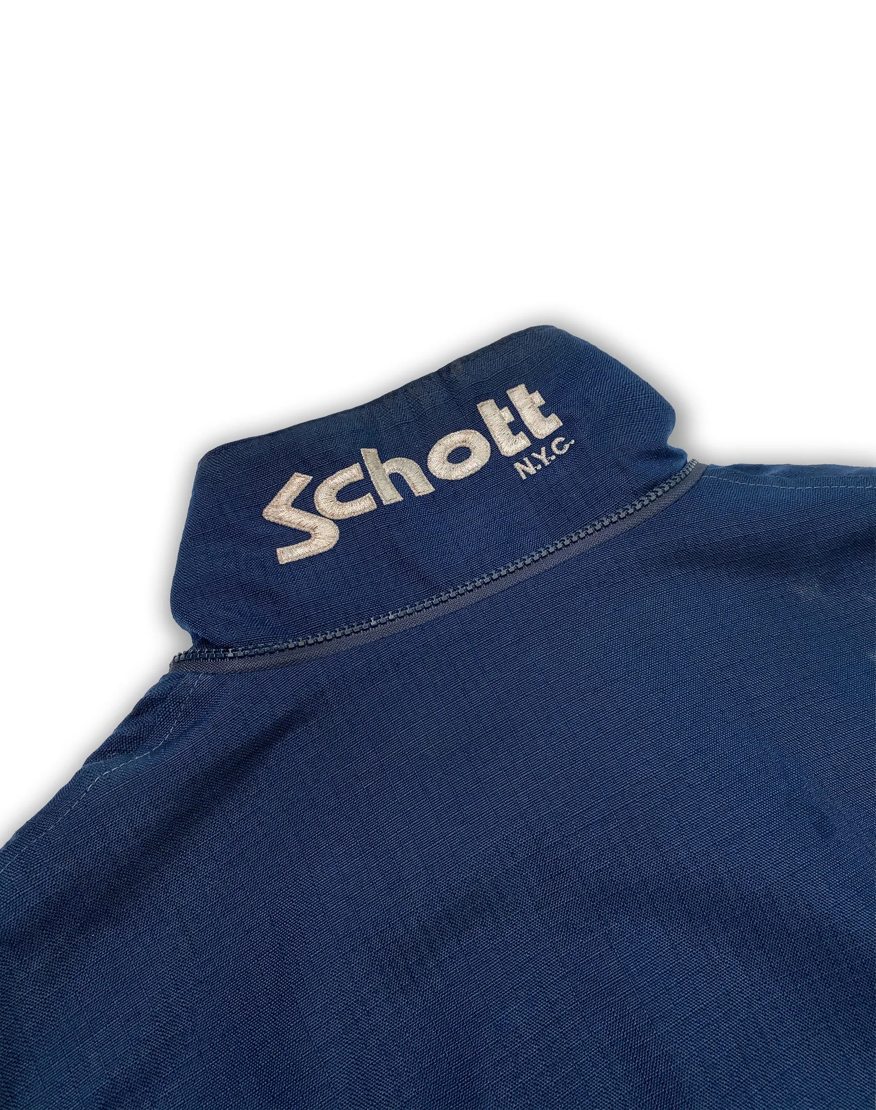 SCHOTT N.Y.C PETROL BLUE WINDBREAKER (L)