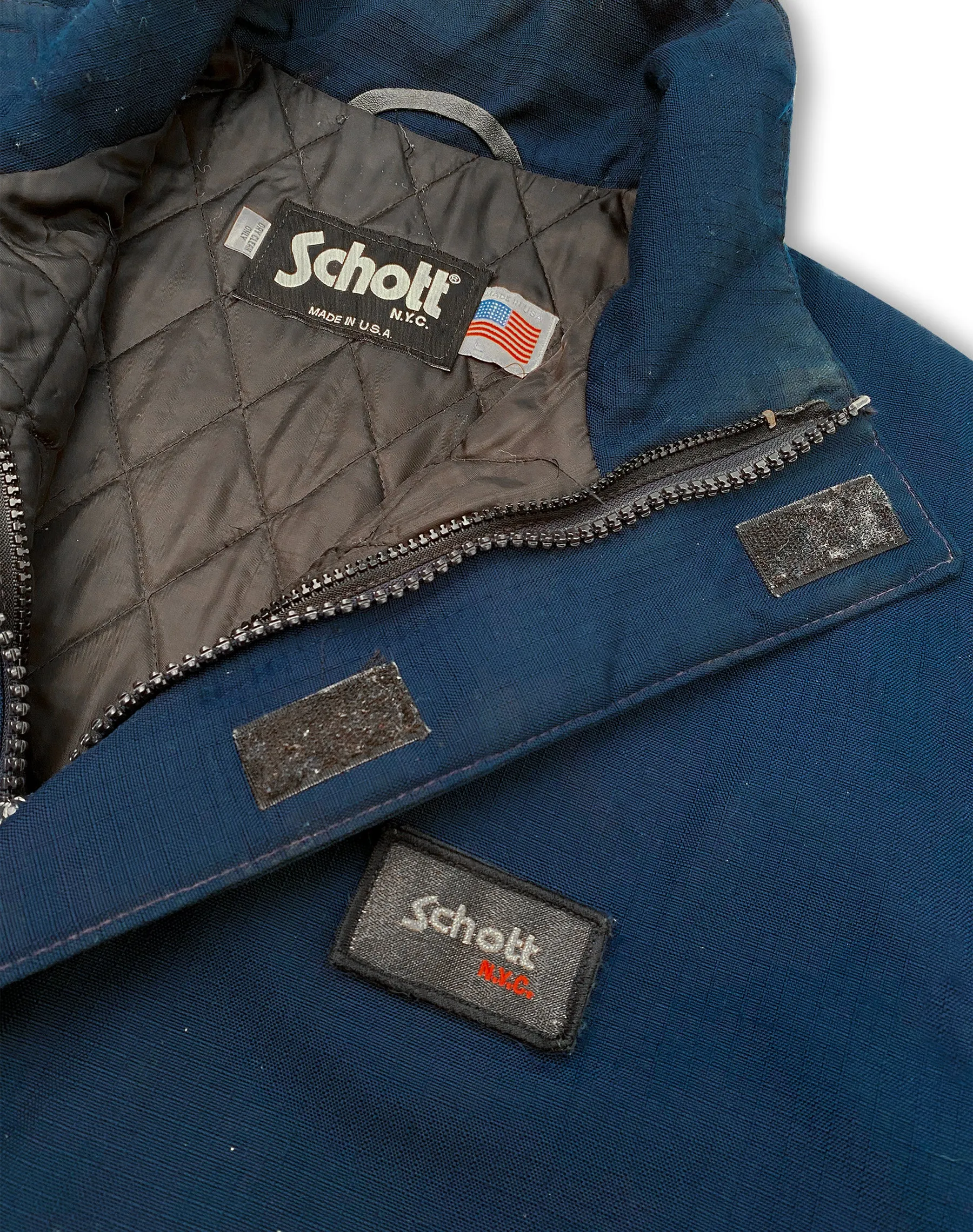 SCHOTT N.Y.C PETROL BLUE WINDBREAKER (L)