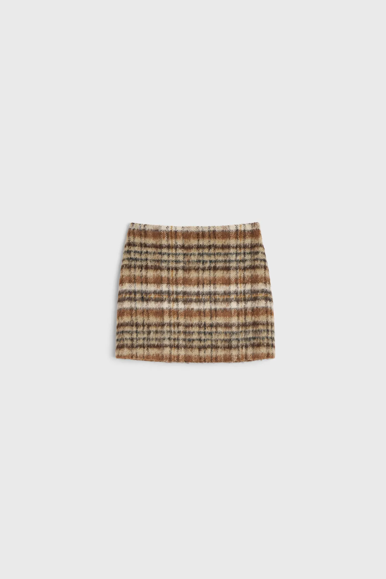 Seine brushed check skirt