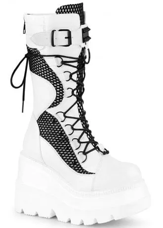 Shaker 70 White Wedge Boot