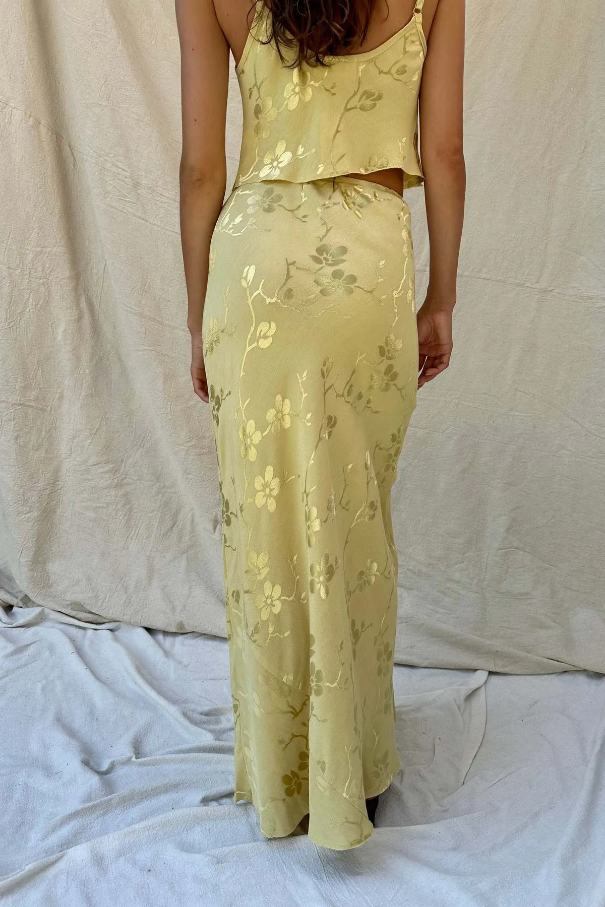 Shani Slip Skirt - Golden Flower