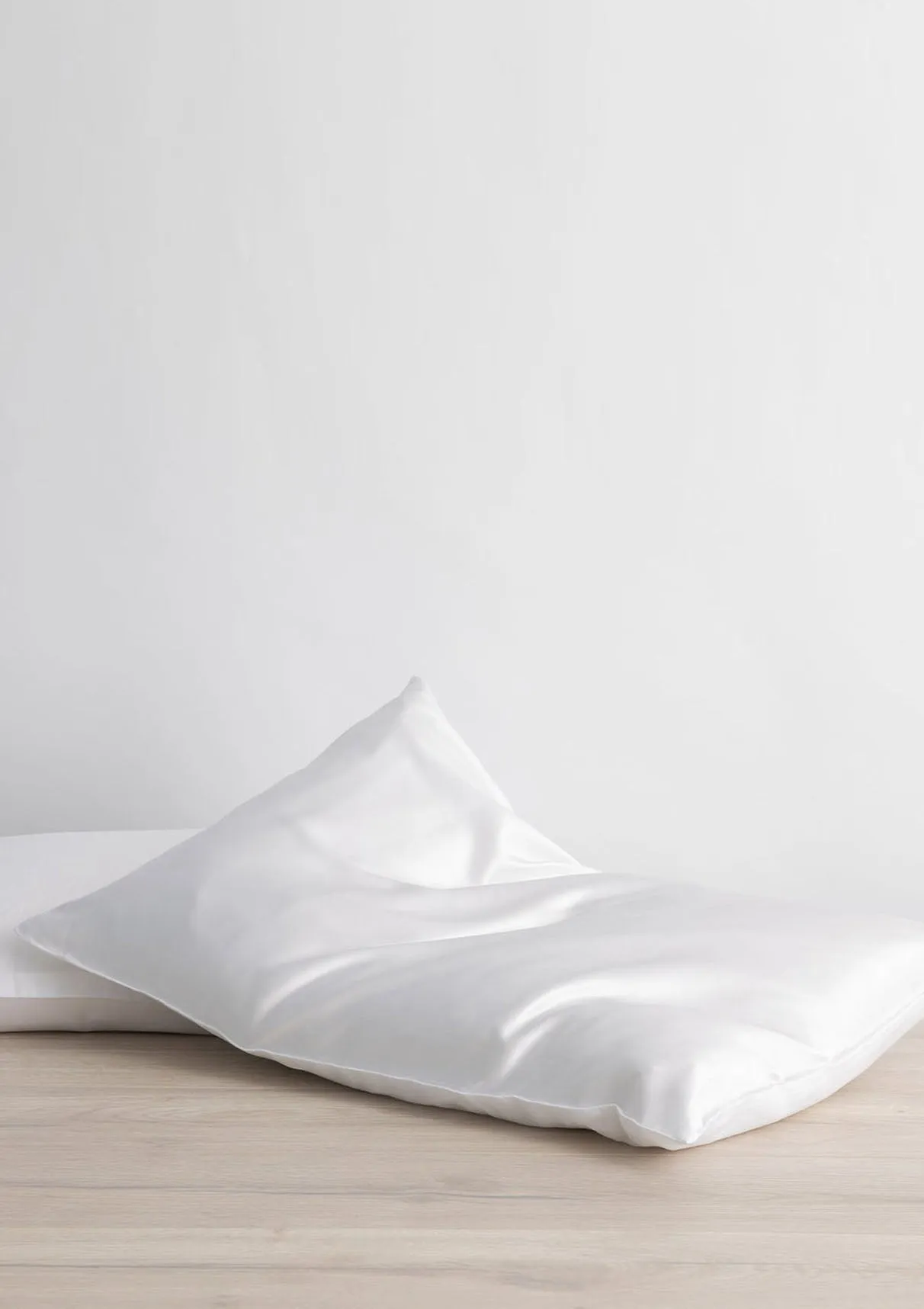 Silk Linen Flip Standard Single Pillowcase | White