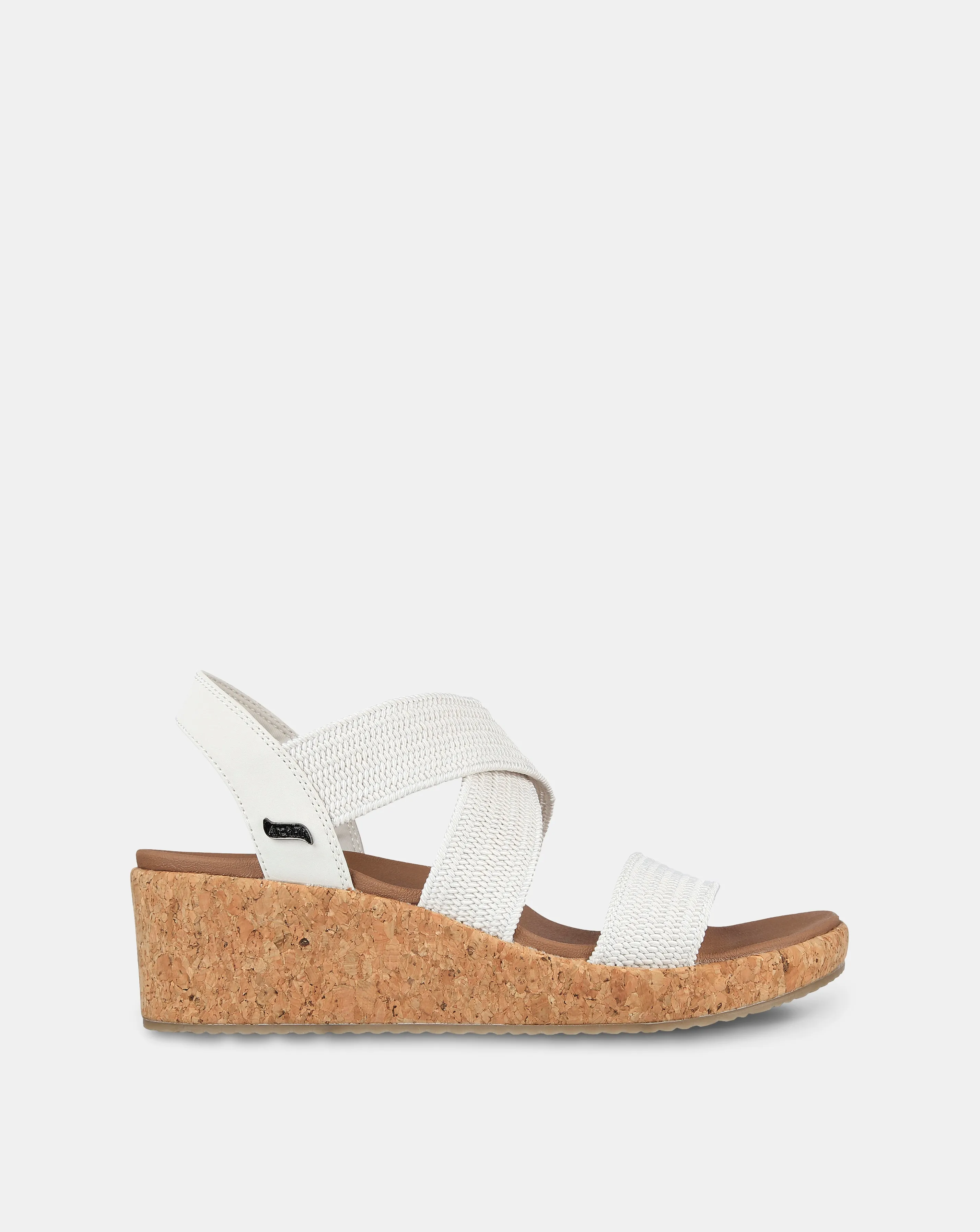 Skechers Wide Fit Beverlee Arch Fit Love Stays Wedge Sandals | Simply Be