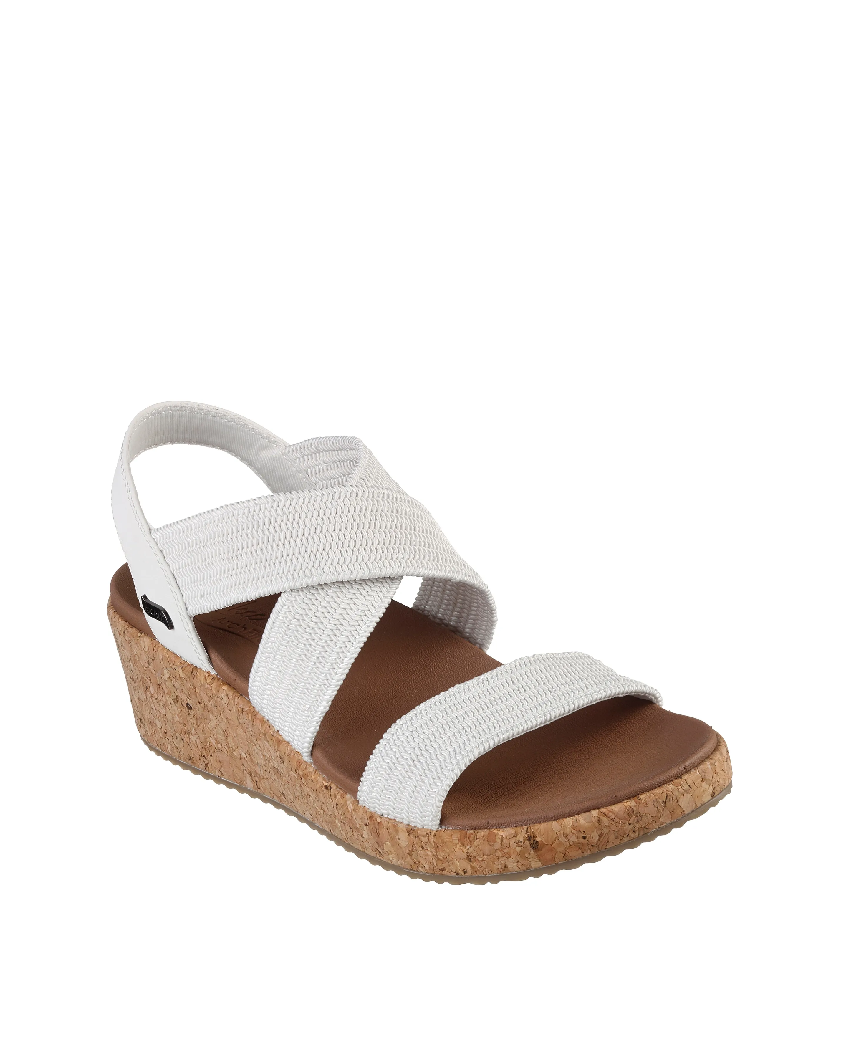 Skechers Wide Fit Beverlee Arch Fit Love Stays Wedge Sandals | Simply Be