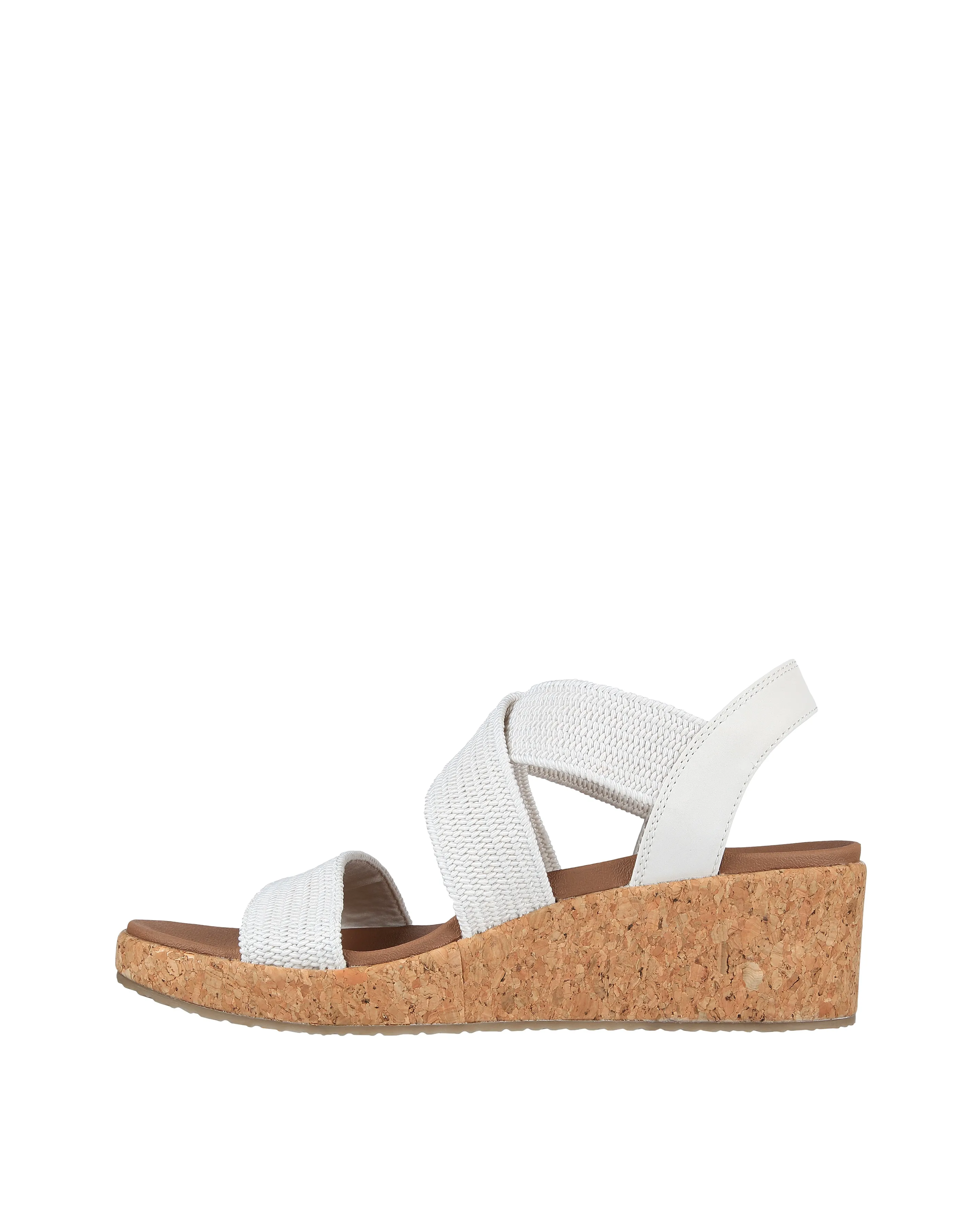 Skechers Wide Fit Beverlee Arch Fit Love Stays Wedge Sandals | Simply Be