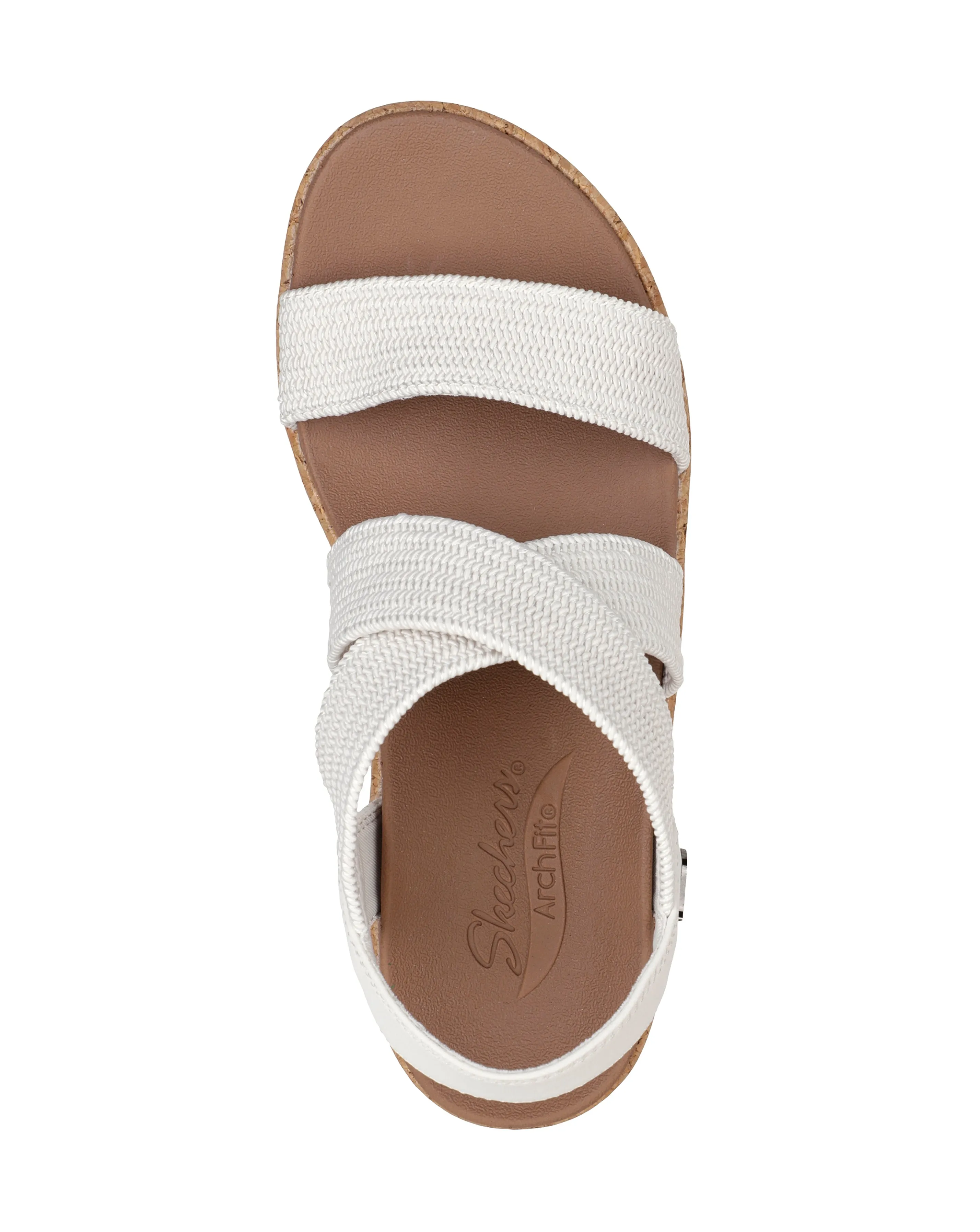 Skechers Wide Fit Beverlee Arch Fit Love Stays Wedge Sandals | Simply Be