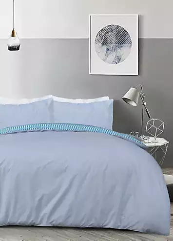 Sleepdown Stripe Geo Duvet Cover Set - Blue | Kaleidoscope