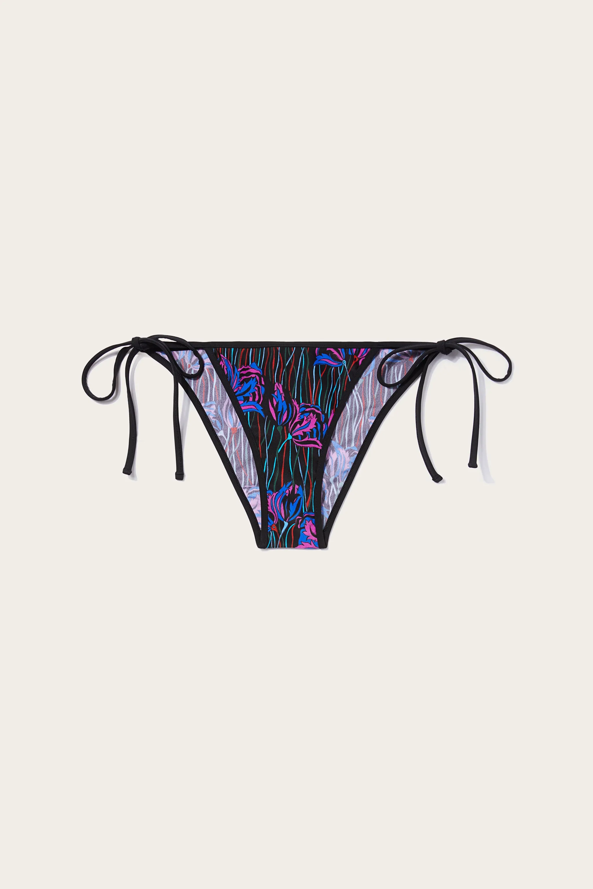 Slip bikini con stampa Fior di Loto