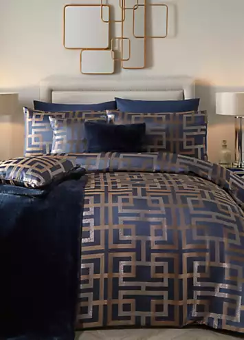 Soiree Bardon Duvet Cover Set - Navy | Kaleidoscope