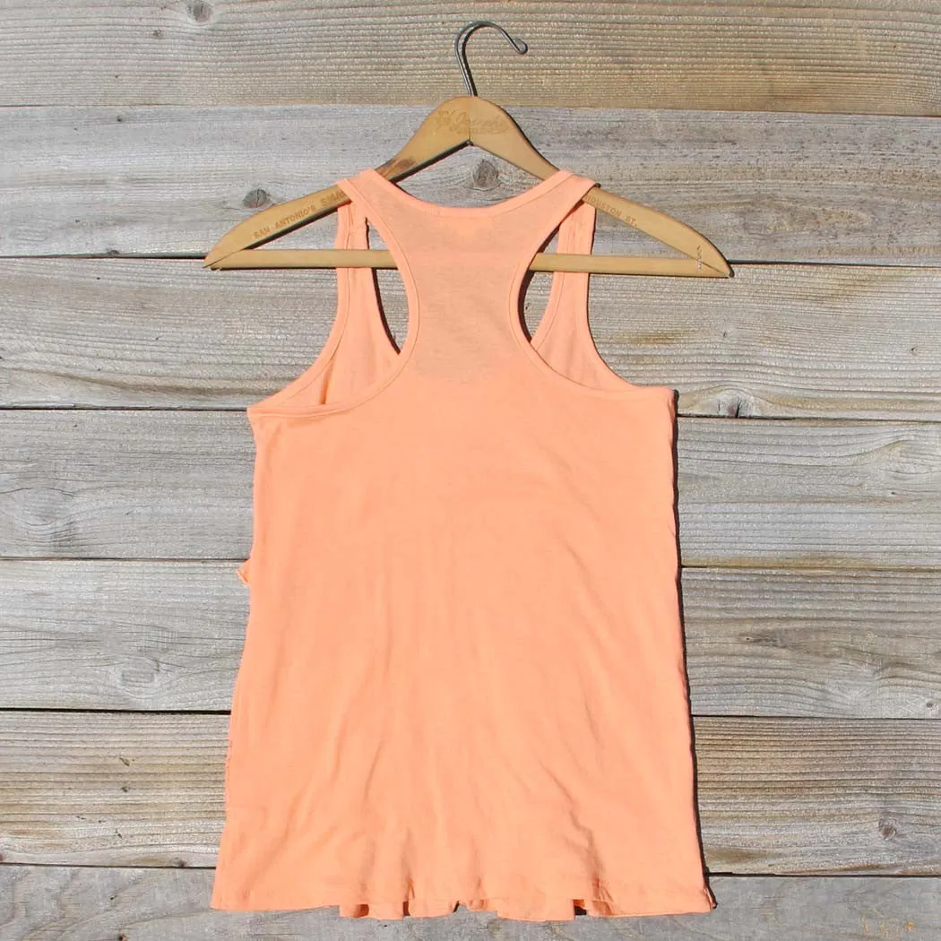 Spool Basics Ruffle Tank in Peach