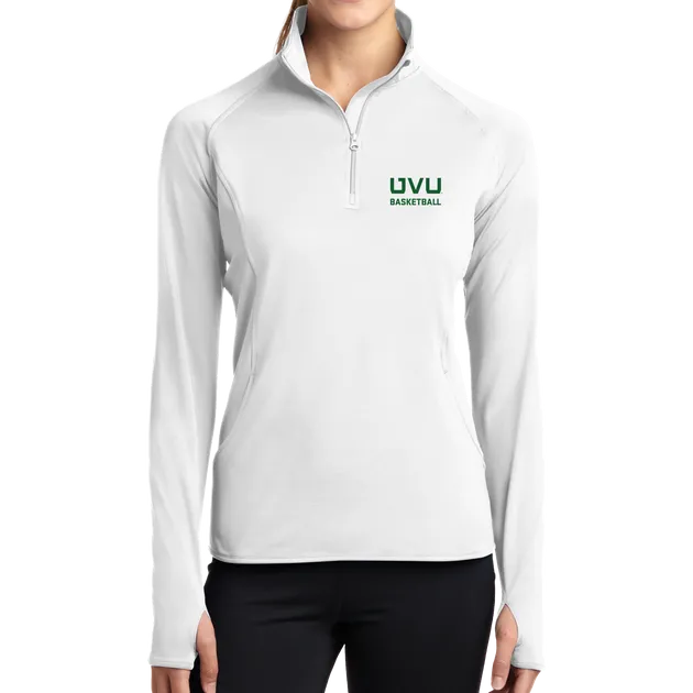 Sport-Tek Ladies Sport-Wick Stretch 1/2-Zip Pullover - UVU Basketball