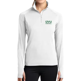 Sport-Tek Ladies Sport-Wick Stretch 1/2-Zip Pullover - UVU Basketball