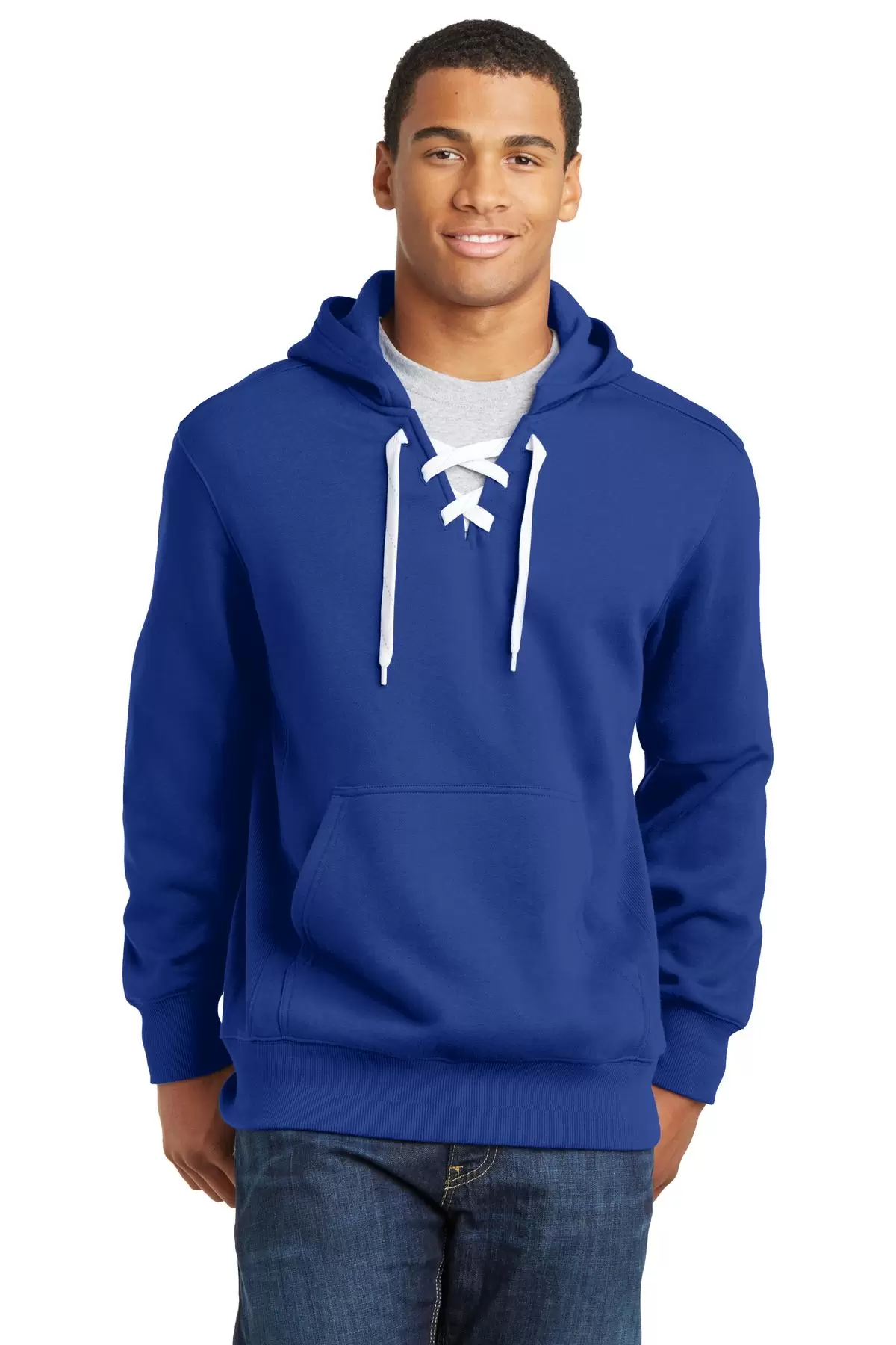 Sport Tek ST271 Sport-Tek Lace Up Pullover Hooded Sweatshirt SKU: ST271