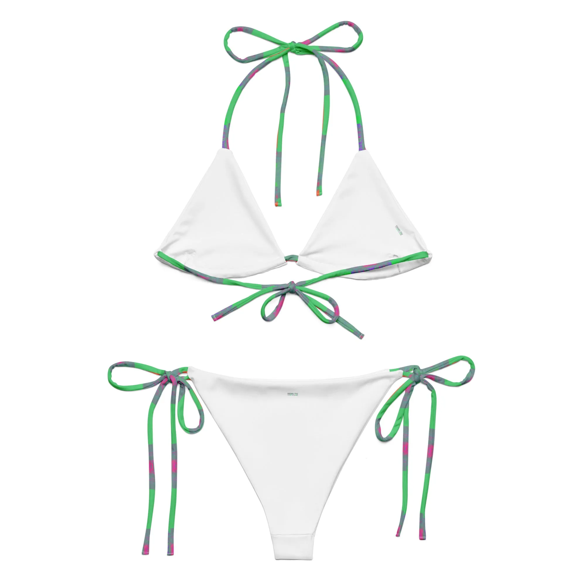 Sqdltd SU23 AOP recycled string bikini Serpent