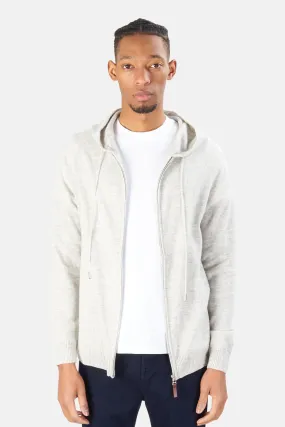 Stanford Zip Cashmere Hoodie Heathered Oat