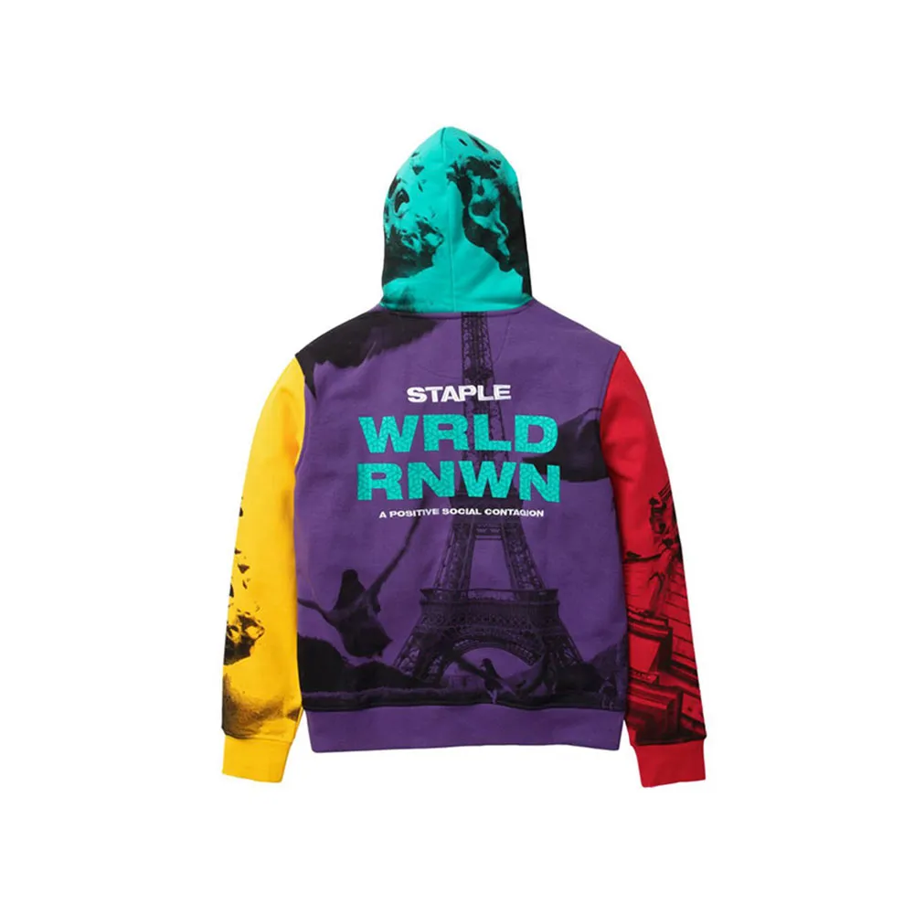 Staple Pigeon World Collage Photo Hoodie Purple 2001H5795